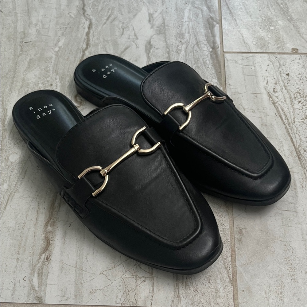 Black Leather Men's Loafers